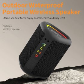 Cyboris S1 High Quality Portable Mini Waterproof Bluetooth Speaker, Wireless V5.4 Outdoor TWS Stereo Sporting Speakers 15W Loud Stereo Soundbox (Color: Black)